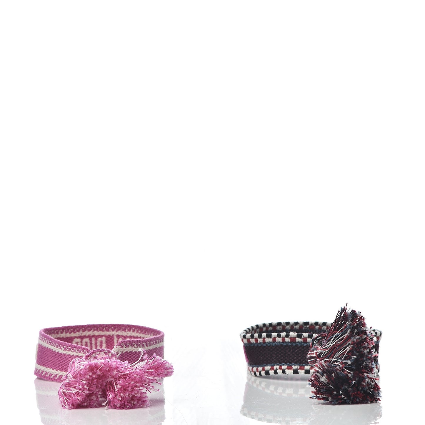 Woven Cotton J'Adior Friendship Bracelet Set Purple Rose