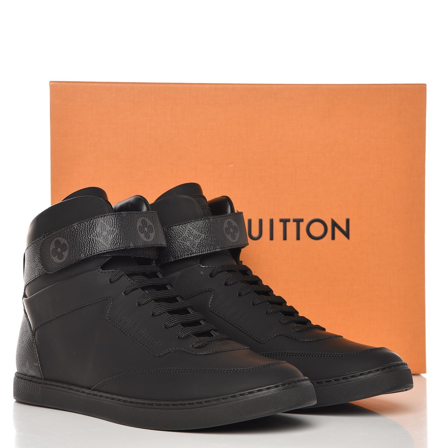 Monogram Eclipse Passenger High Top Sneaker Boots 7 Black