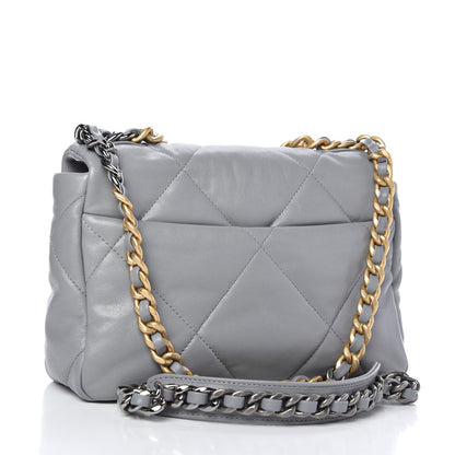 Chanel Lambskin Quilted Medium Chanel 19 Flap Grey 3 of 11