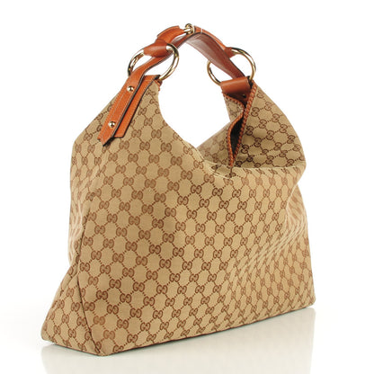 Gucci Monogram Large Horsebit Chain Hobo Brown 3 of 7