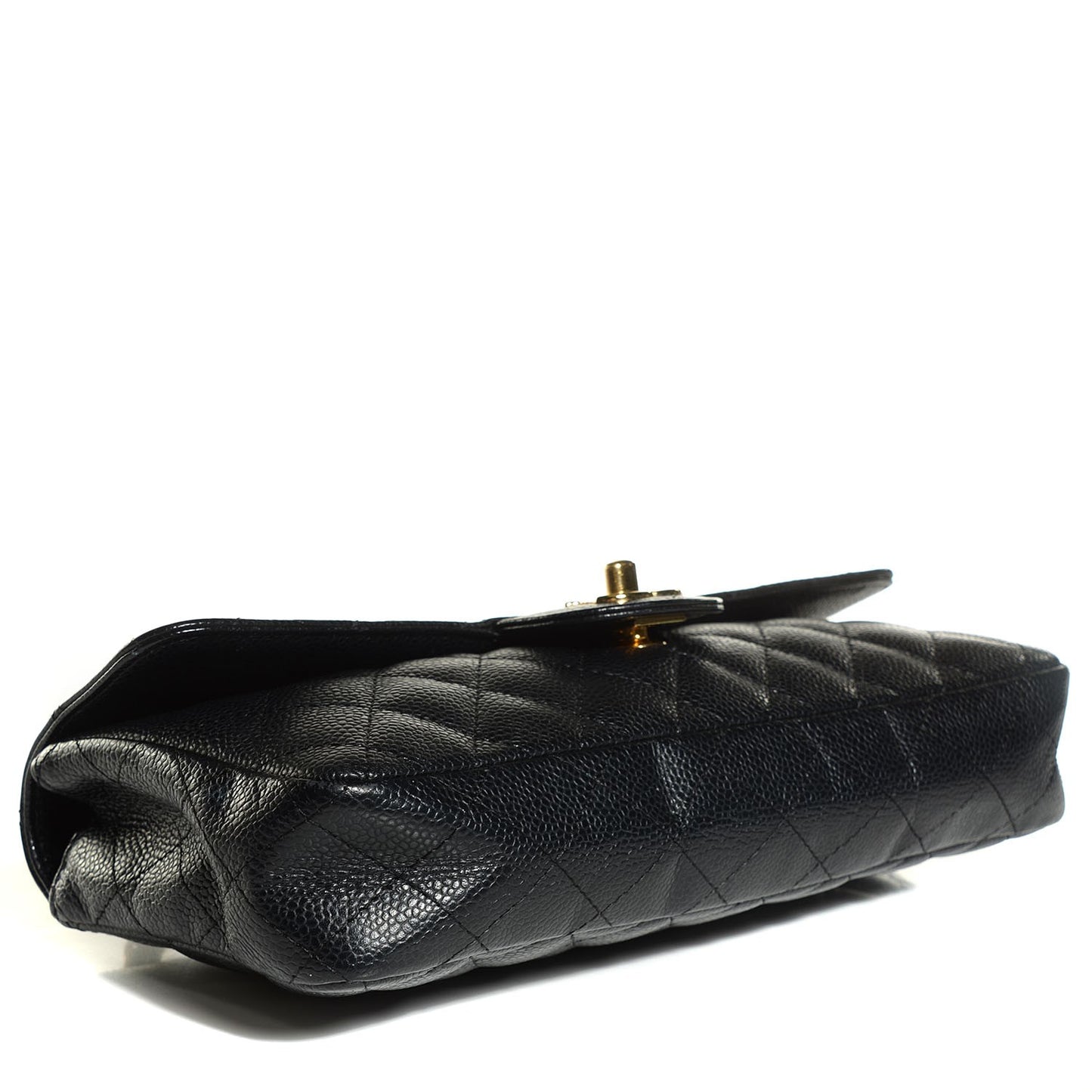 Caviar Quilted East West Flap Black