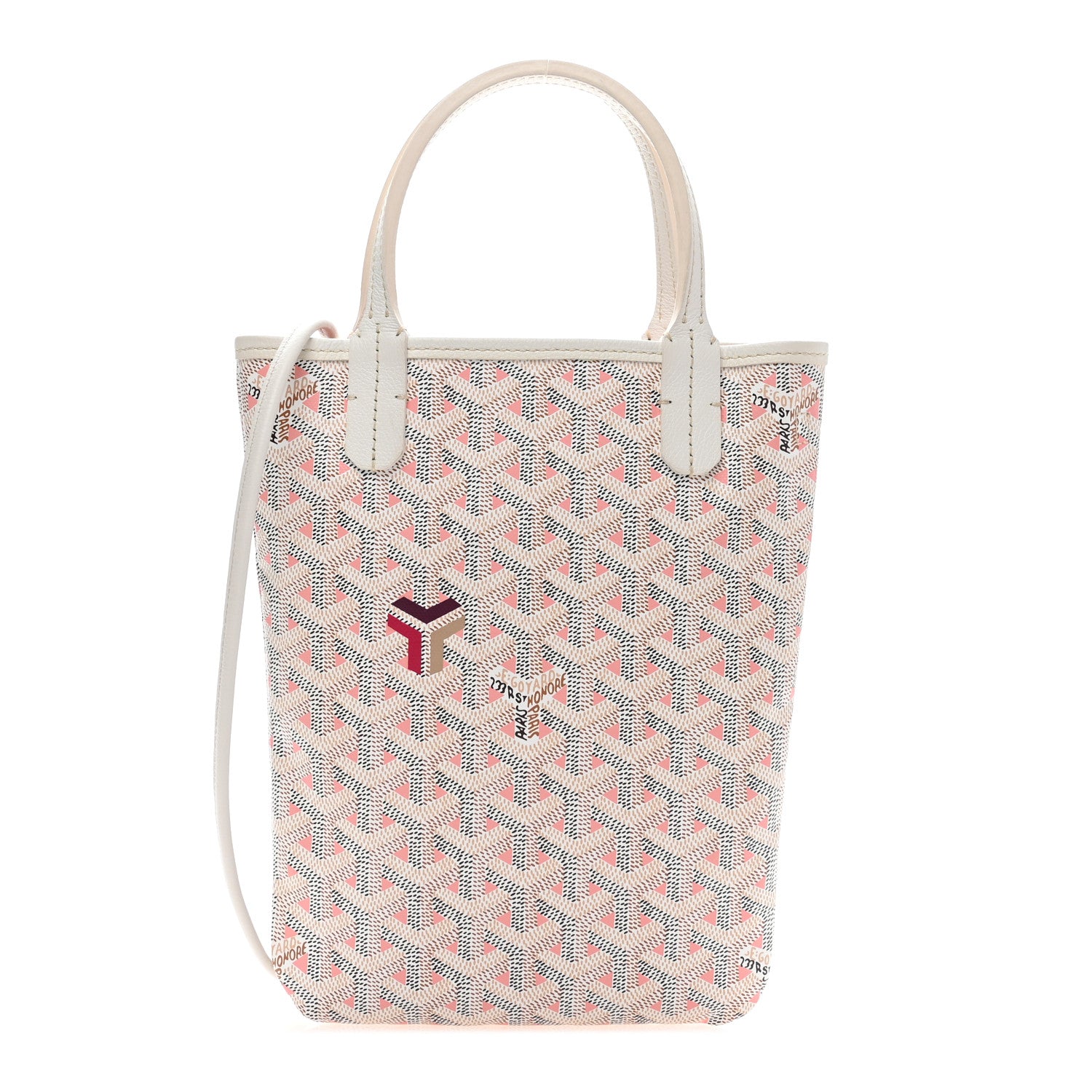 Goyard Goyardine Poitiers Claire Voie Tote White Pink 1 of 13