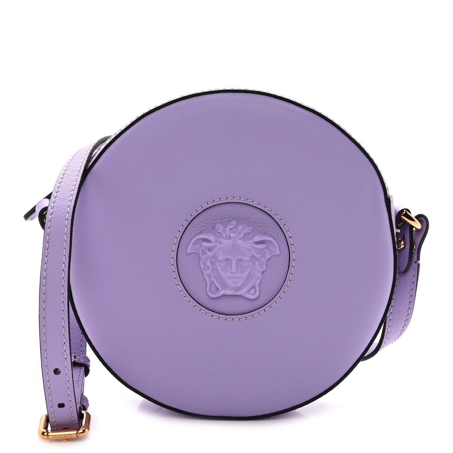 Calfskin La Medusa Round Camera Bag Lilac