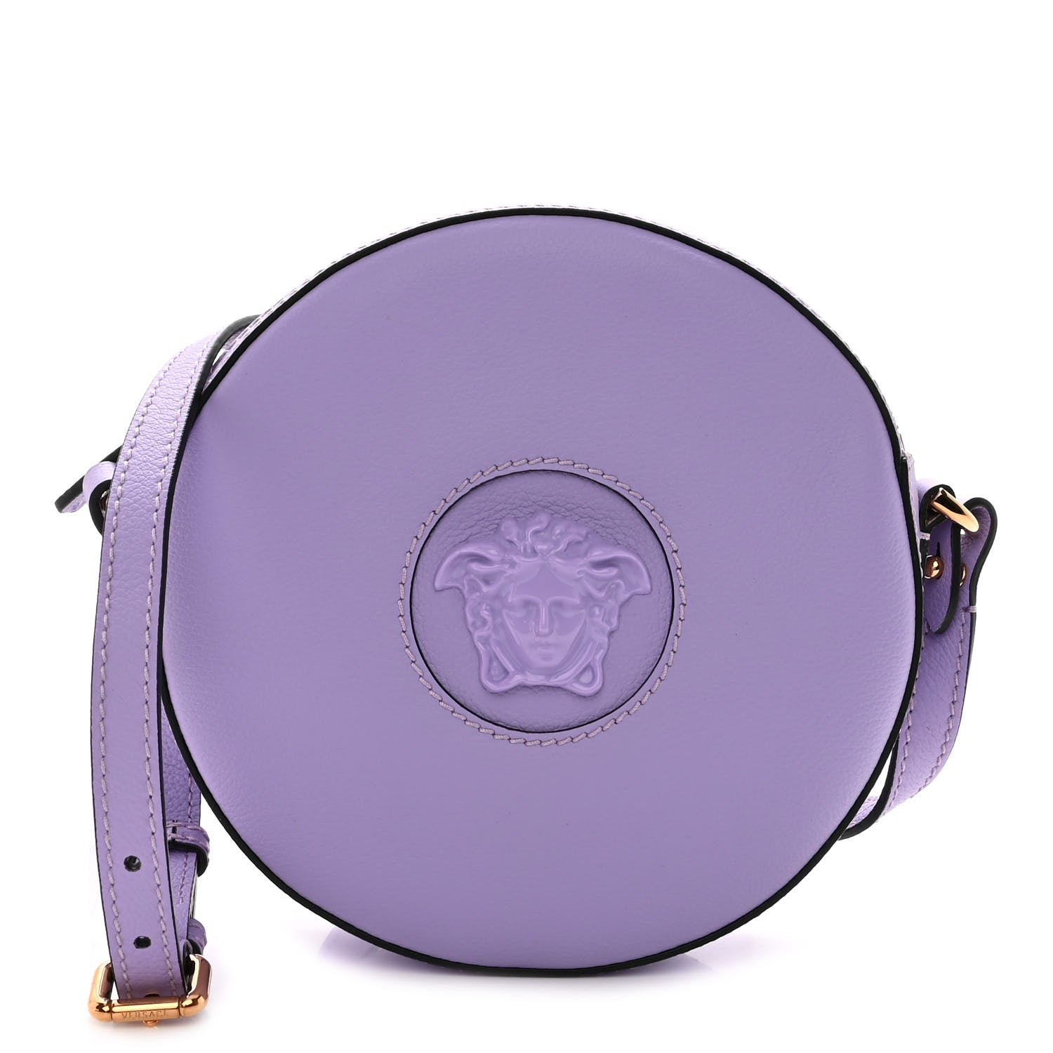 Versace Calfskin La Medusa Round Camera Bag Lilac 1 of 9