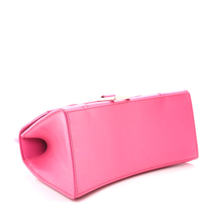Balenciaga Shiny Box Calfskin Small Hourglass Top Handle Bag Acid Fuchsia 4 of 11