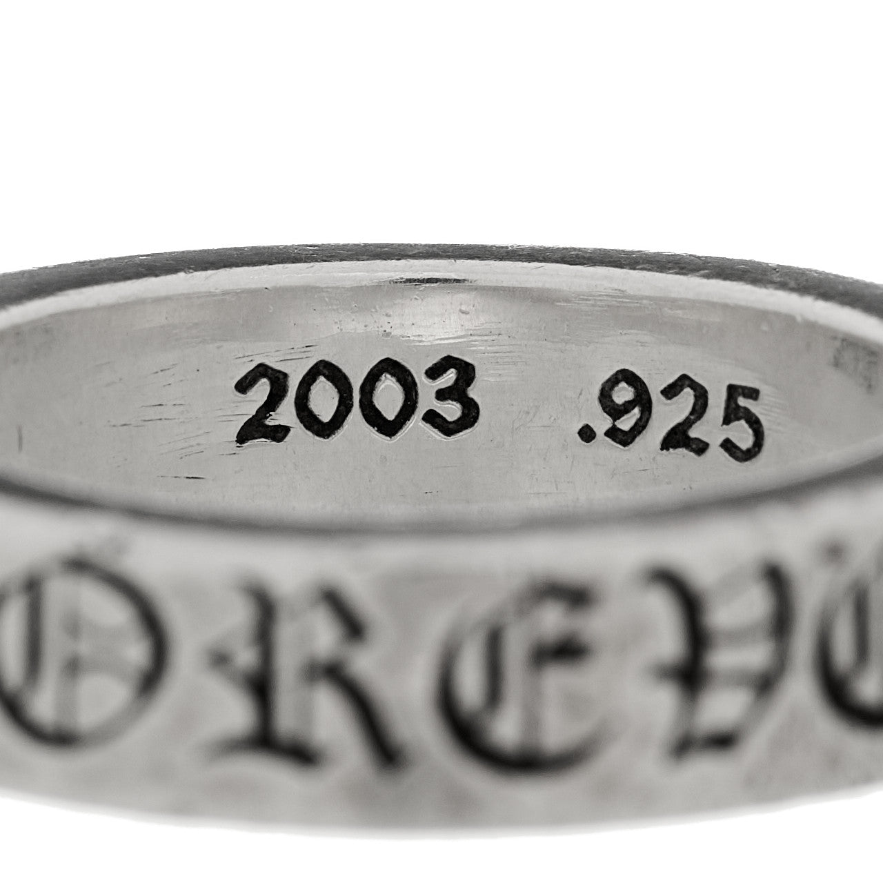Chrome Hearts Sterling Silver Cross CH Forever Spacer Ring 61 9.5 5 of 5