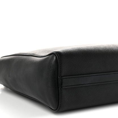 Prada Saffiano Soft Calfskin Small Zippered Tote Black 9 of 12