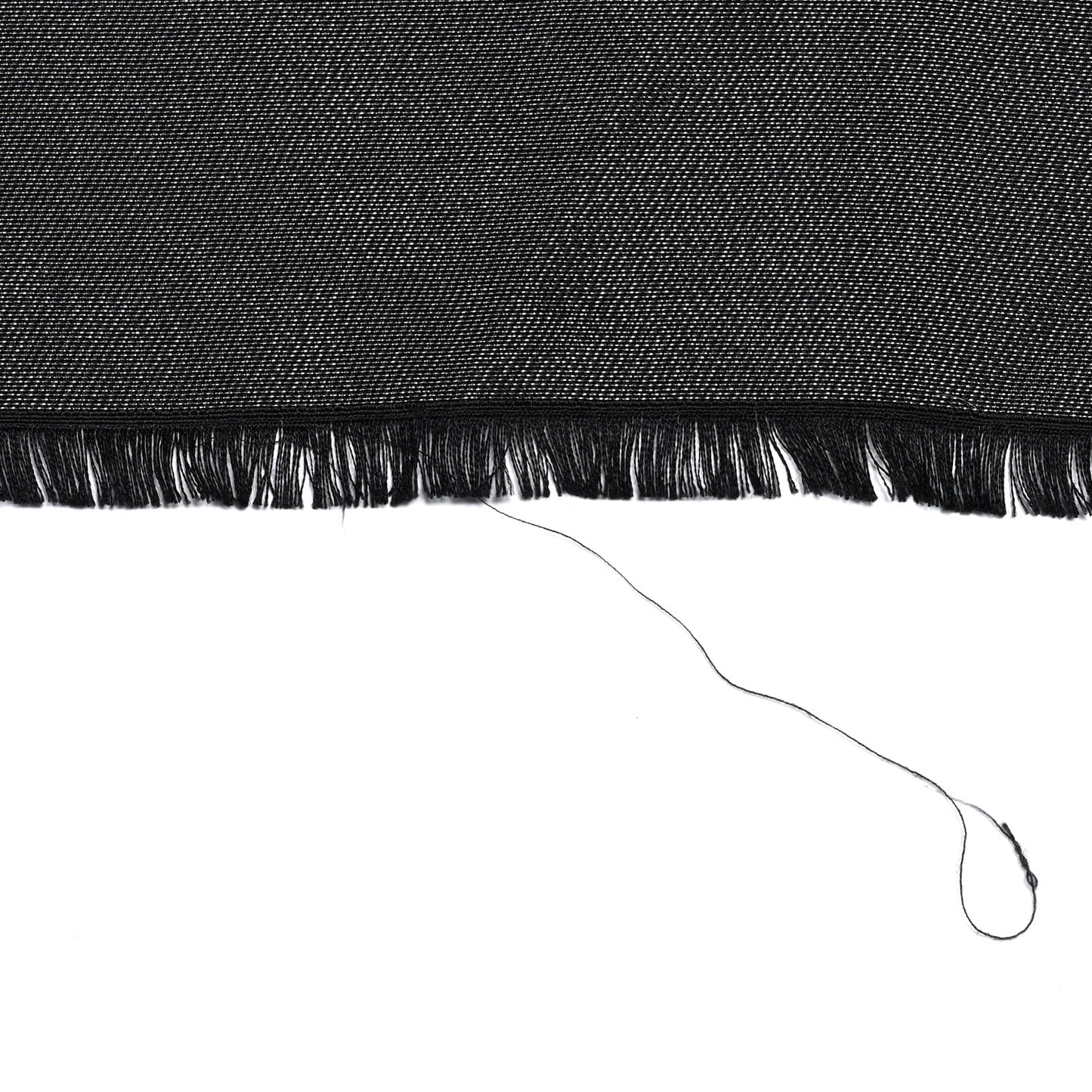 Silk Lurex Wool Monogram Shine Shawl Black
