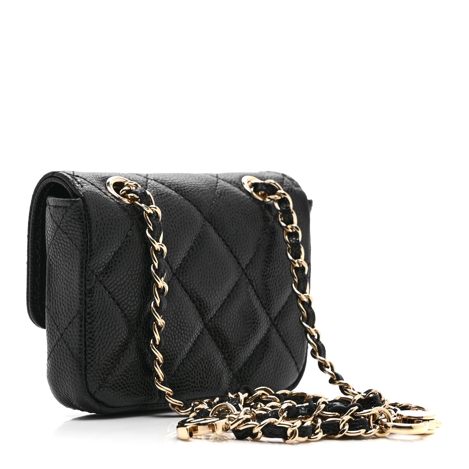 Chanel Caviar Quilted Mini Chain Belt Bag Black 3 of 11