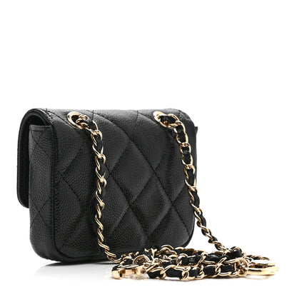 Chanel Caviar Quilted Mini Chain Belt Bag Black 3 of 11