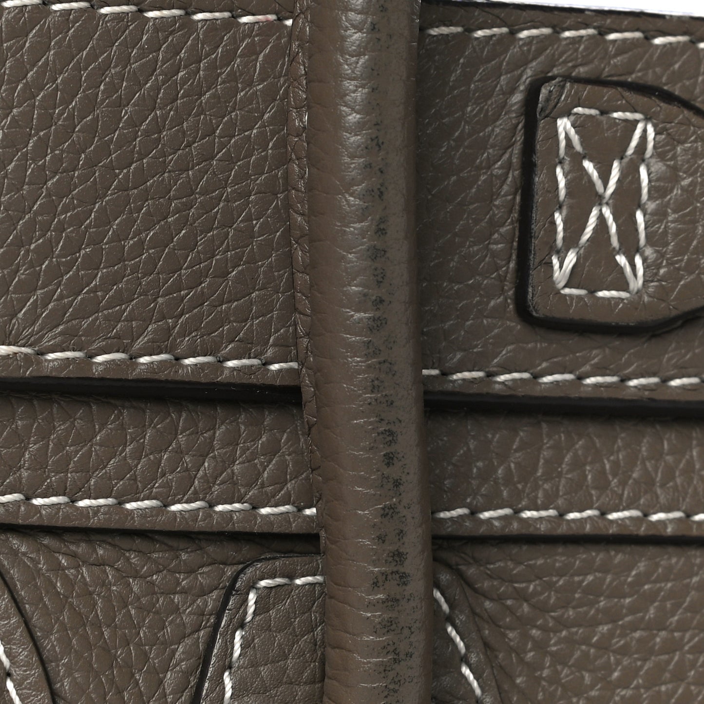 Drummed Calfskin Nano Luggage Souris