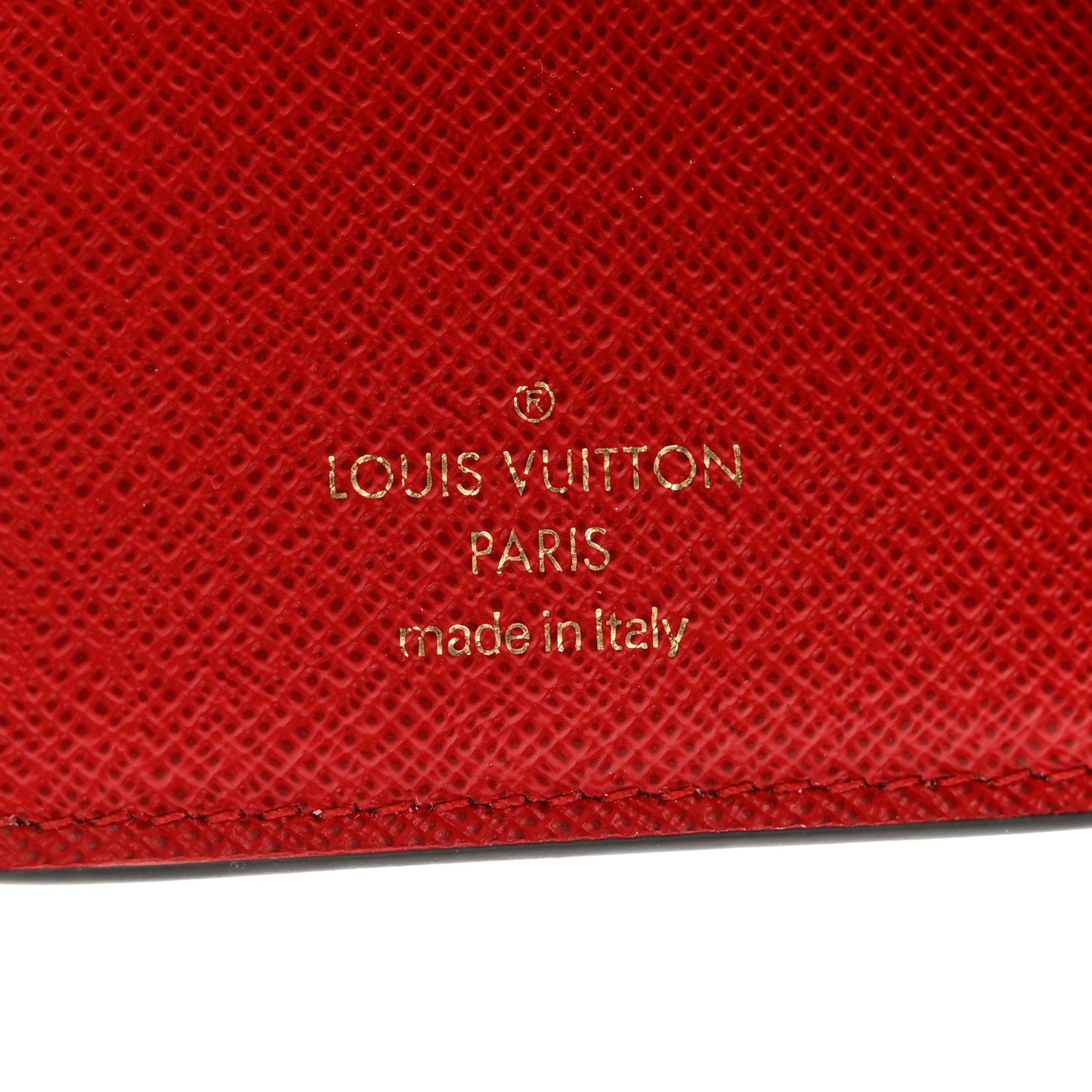 Damier Ebene Lou Zippy Compact Wallet Cerise Red
