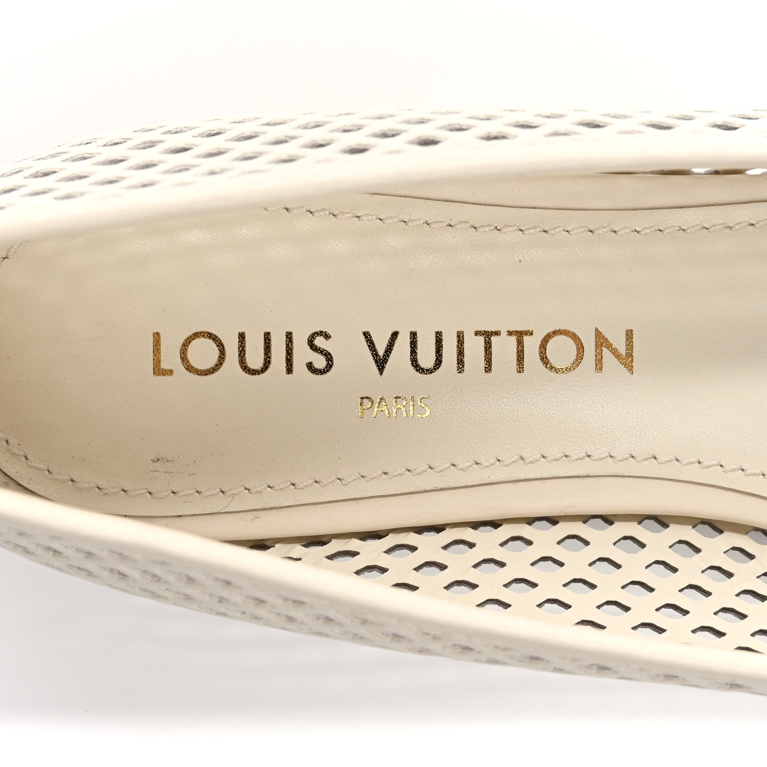 Louis Vuitton Perforated Calfskin Shake Ballerina Flat 41 Cream 7 of 8