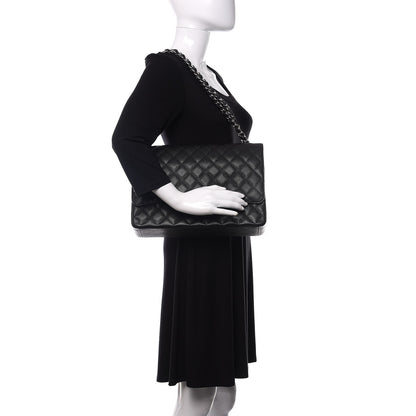 Chanel Caviar Quilted Maxi Double Flap Black 2 of 12