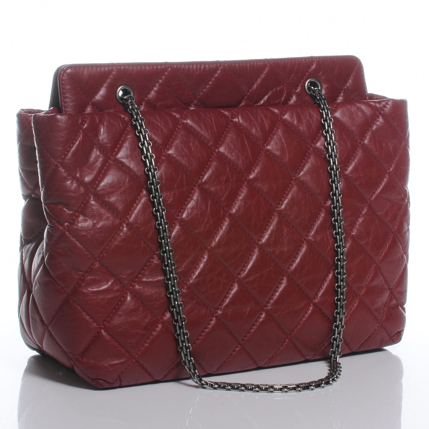 Aged Calfskin Reissue Tote Dark Red