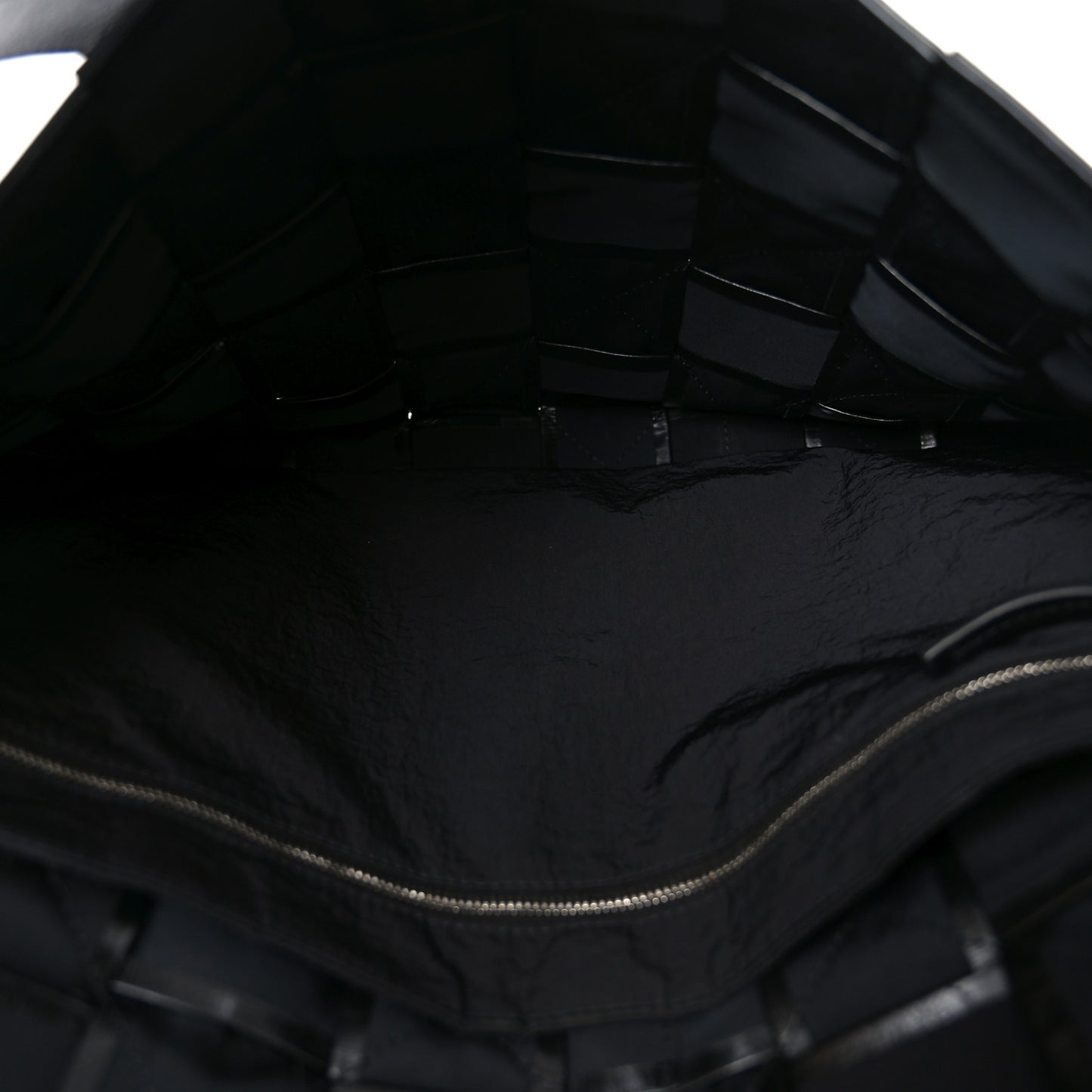 Paper Calfskin Maxi Intreccio Large Cassette Crossbody Bag Black