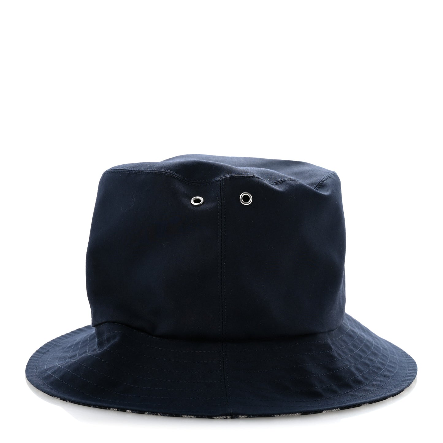 Polyester Cotton Oblique Teddy-D Brim Bucket Hat 58 Blue