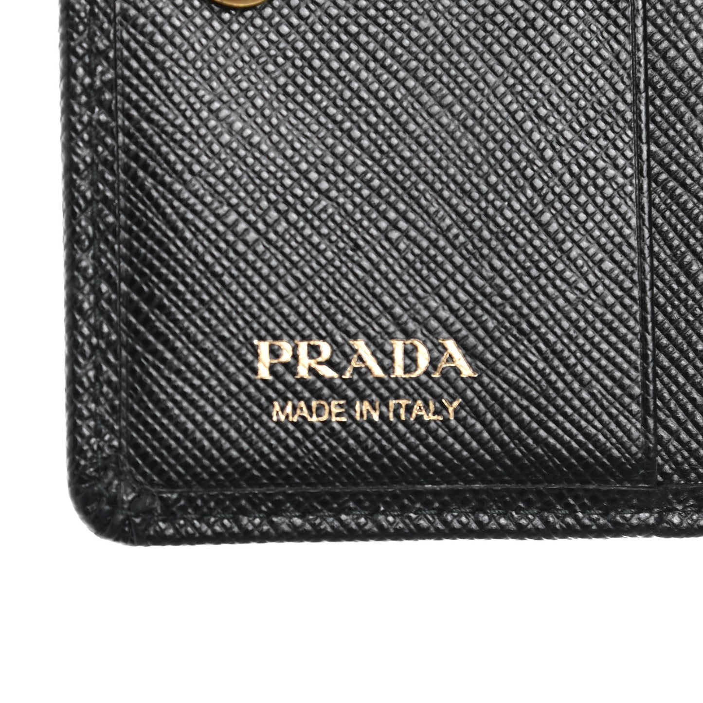 Saffiano Metal Flap Card Holder Black