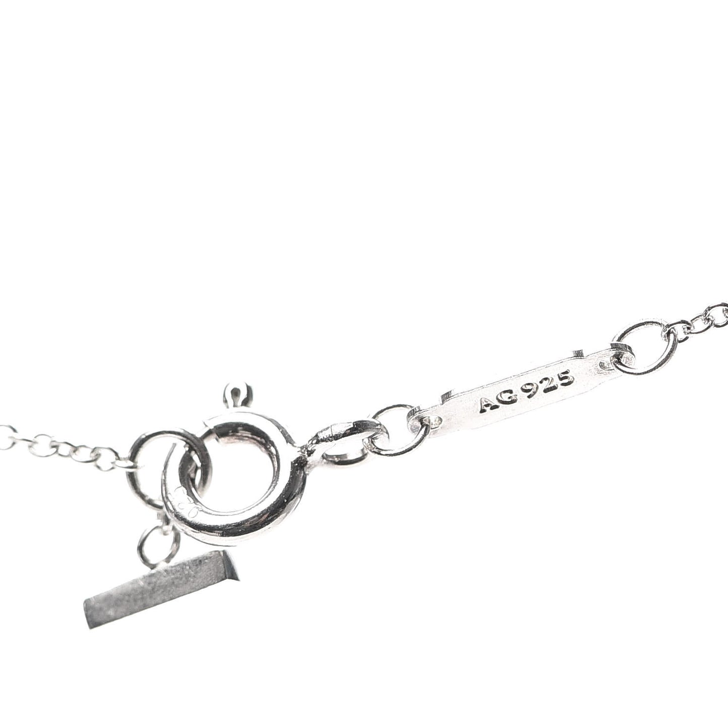 Sterling Silver Small T Smile Pendant Necklace