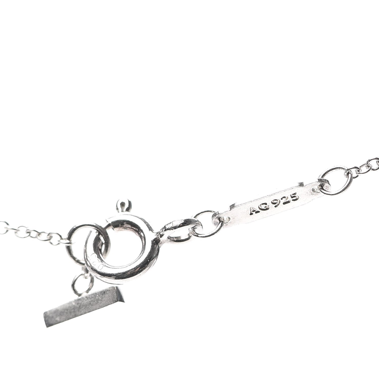 Tiffany Sterling Silver Small T Smile Pendant Necklace 4 of 6