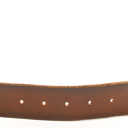 Gucci Cuoio Toscano Nickel Double Double G 40mm Belt 85 34 Cuir 4 of 5