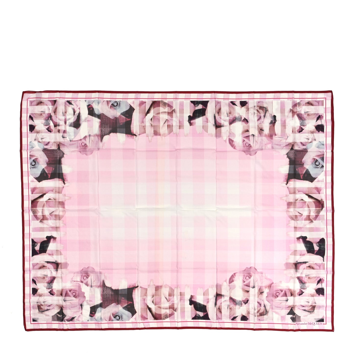 Silk Rose Scarf Pink