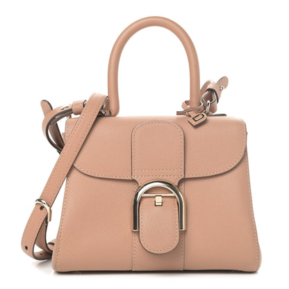 Delvaux Grained Calfskin Mini Brillant Satchel Nude 1 of 4