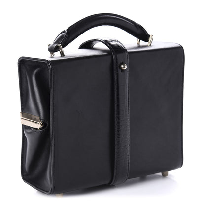 Alexander Wang Calfskin Crocodile Embossed Tai Dopp Kit Bag Black 3 of 16