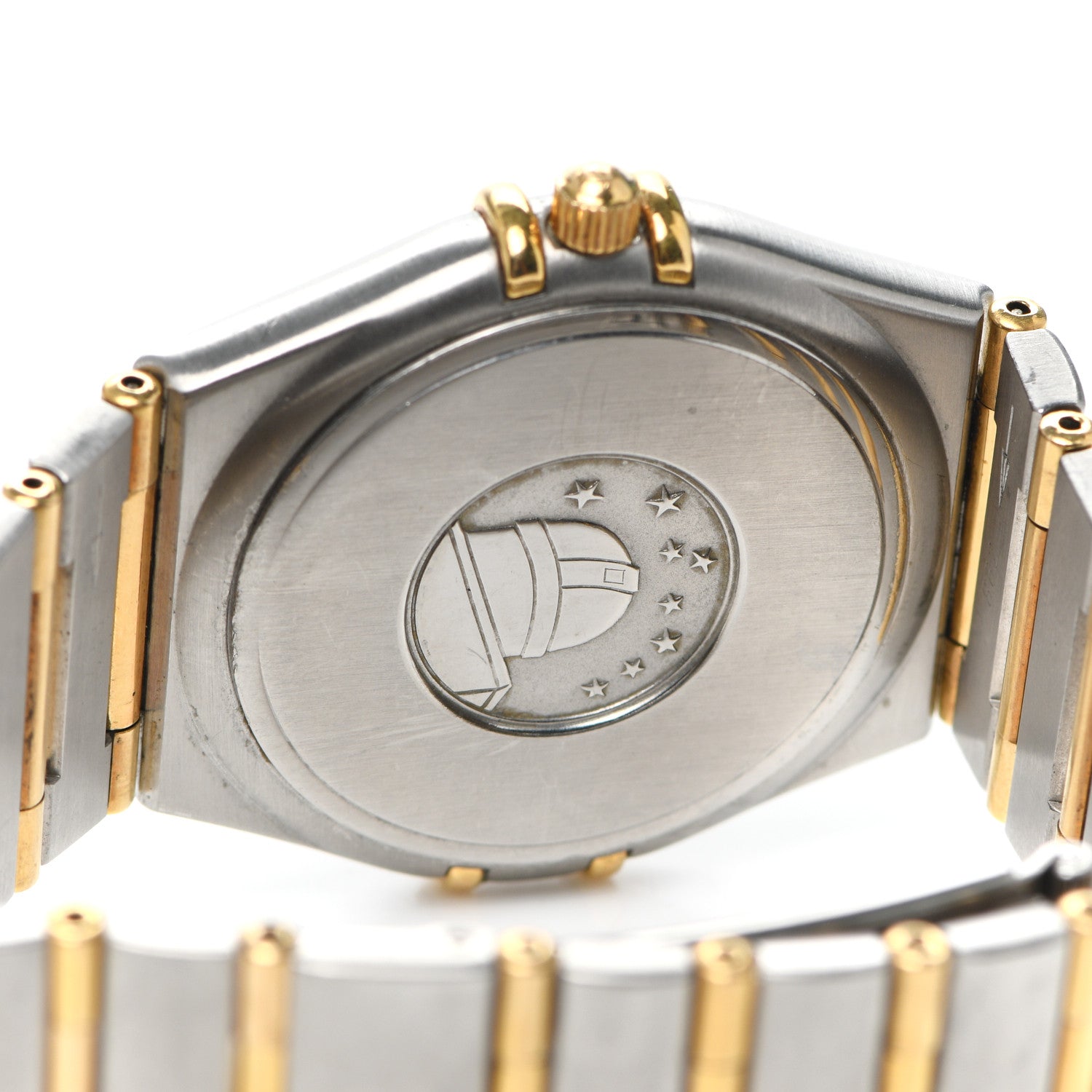 Omega Stainless Steel 18K Yellow Gold 33mm Constellation Quartz Watch White 1312.30 4 of 5
