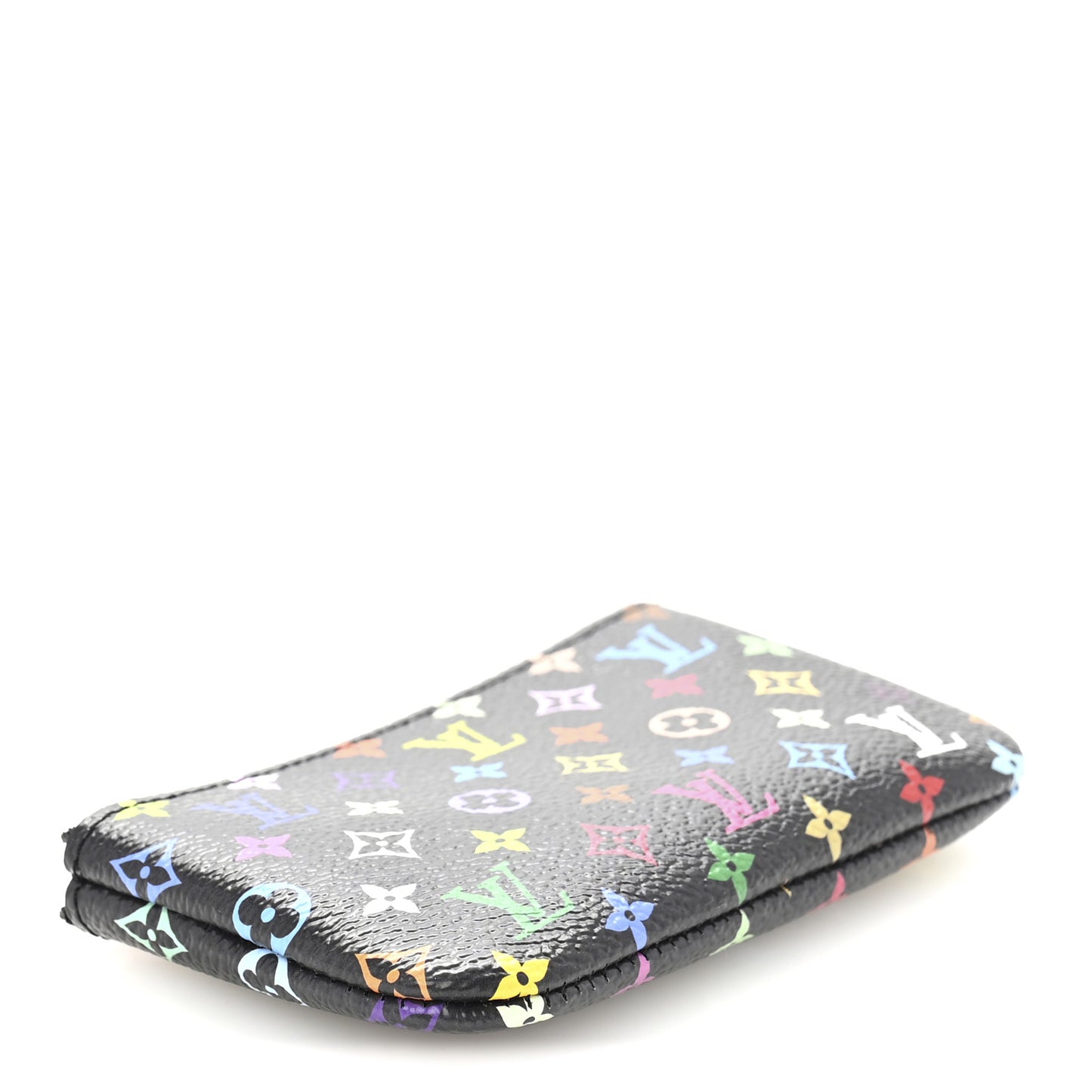 LV X TM Monogram Multicolor Key Pouch Black