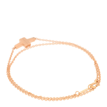 Tiffany 18K Rose Gold T Double Chain Bracelet 2 of 3