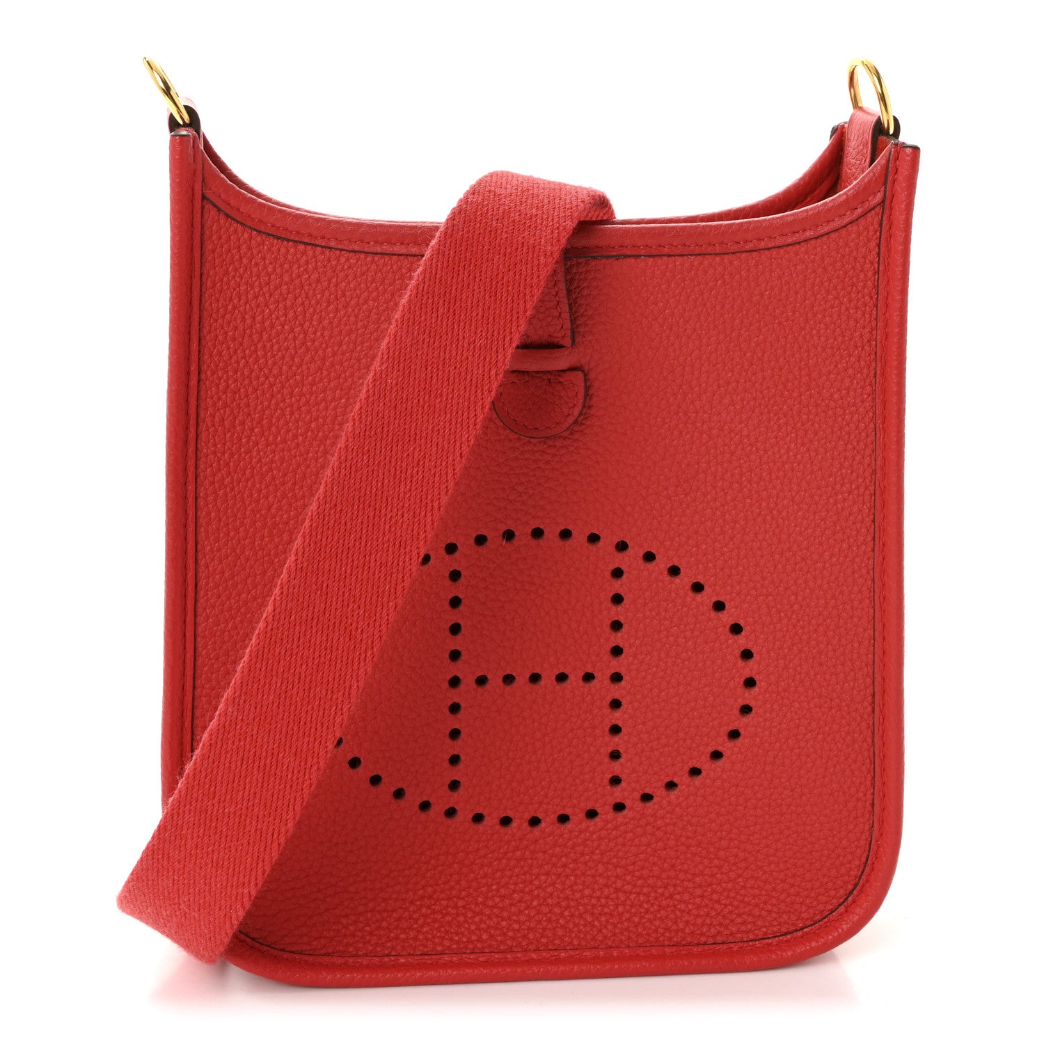 Hermes Taurillon Clemence Evelyne TPM Rouge De Coeur 1 of 10