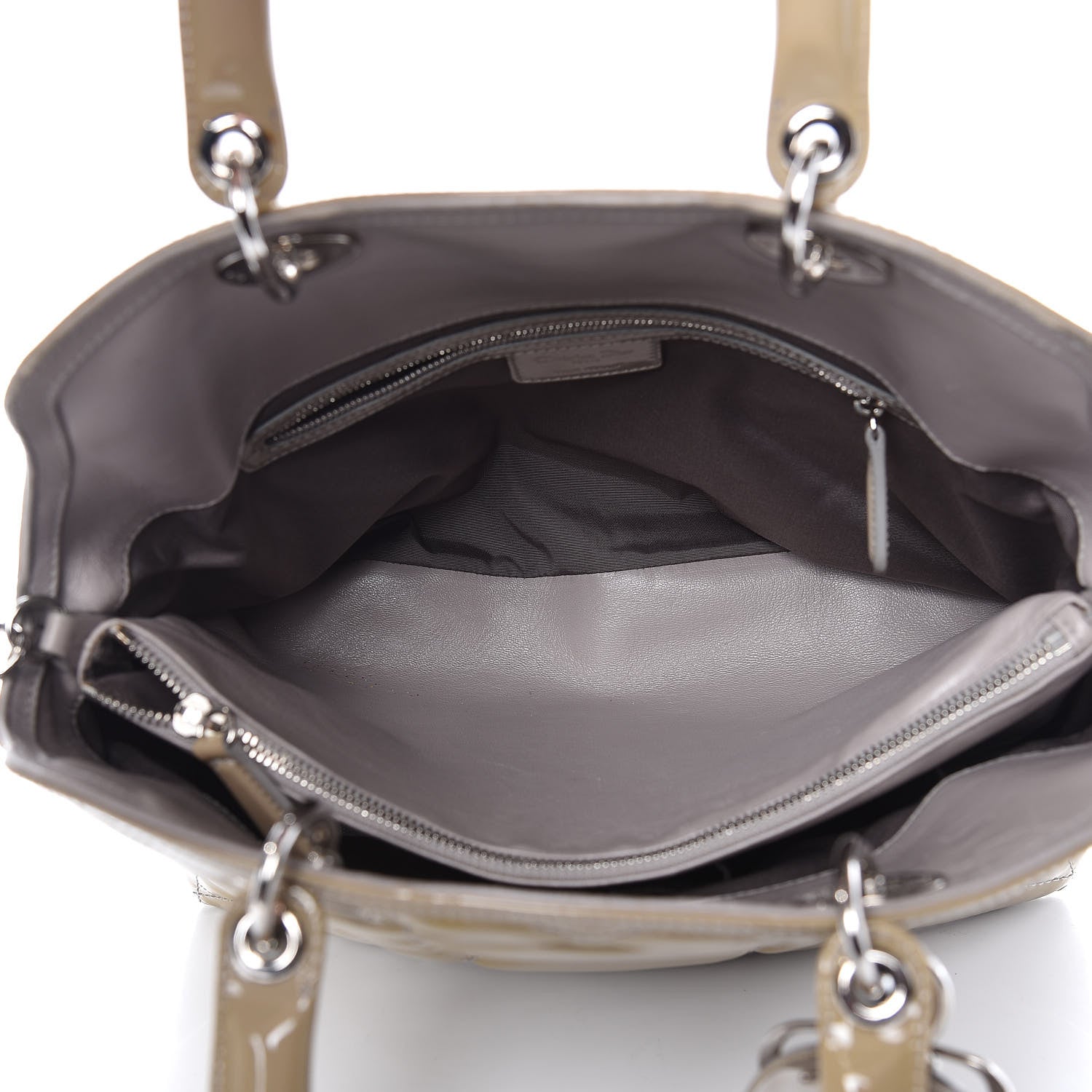 Christian Dior Patent Cannage Medium Granville Tote Beige 6 of 29