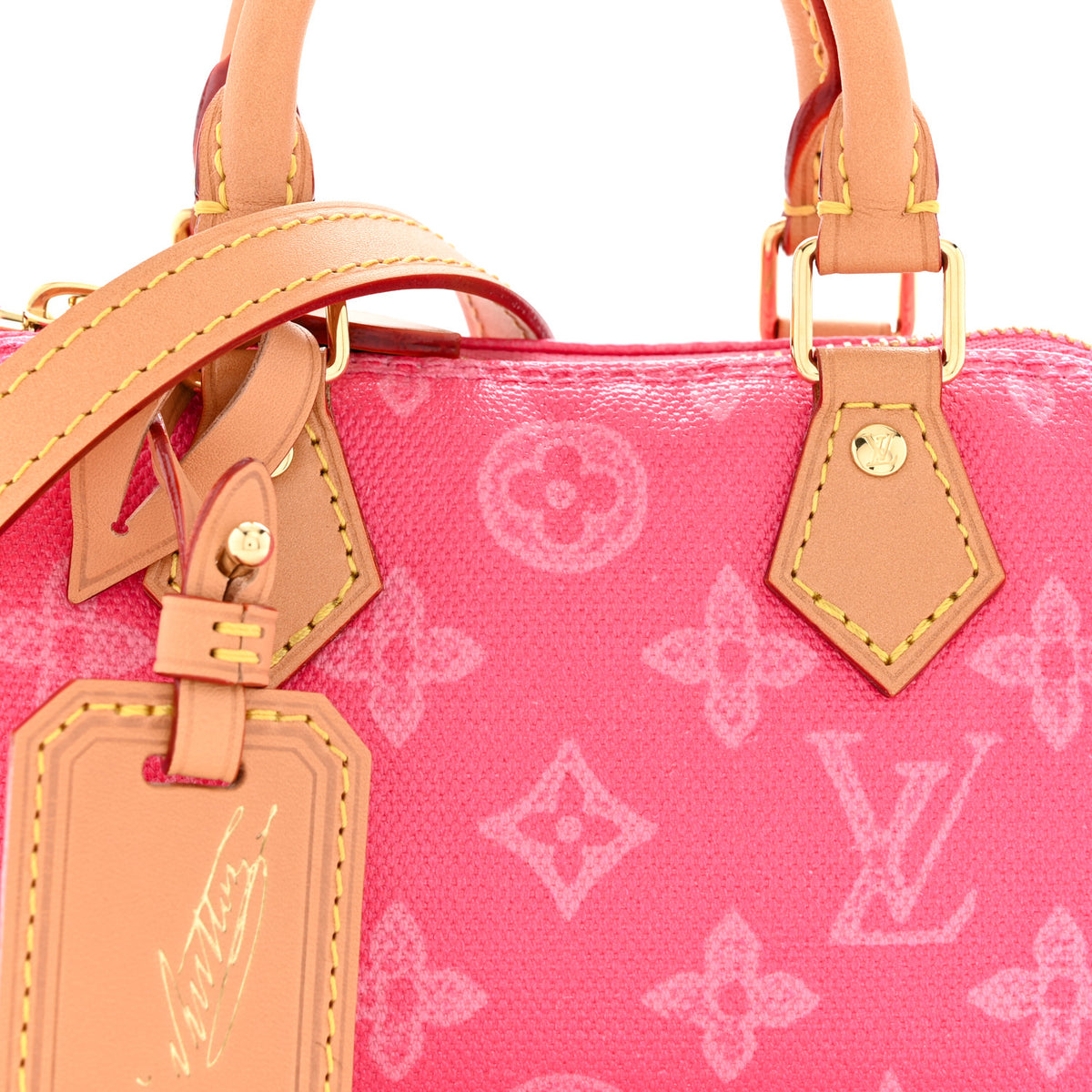 Louis Vuitton Monogram Origine Lin Nano Speedy Rose Ruban 7 of 9