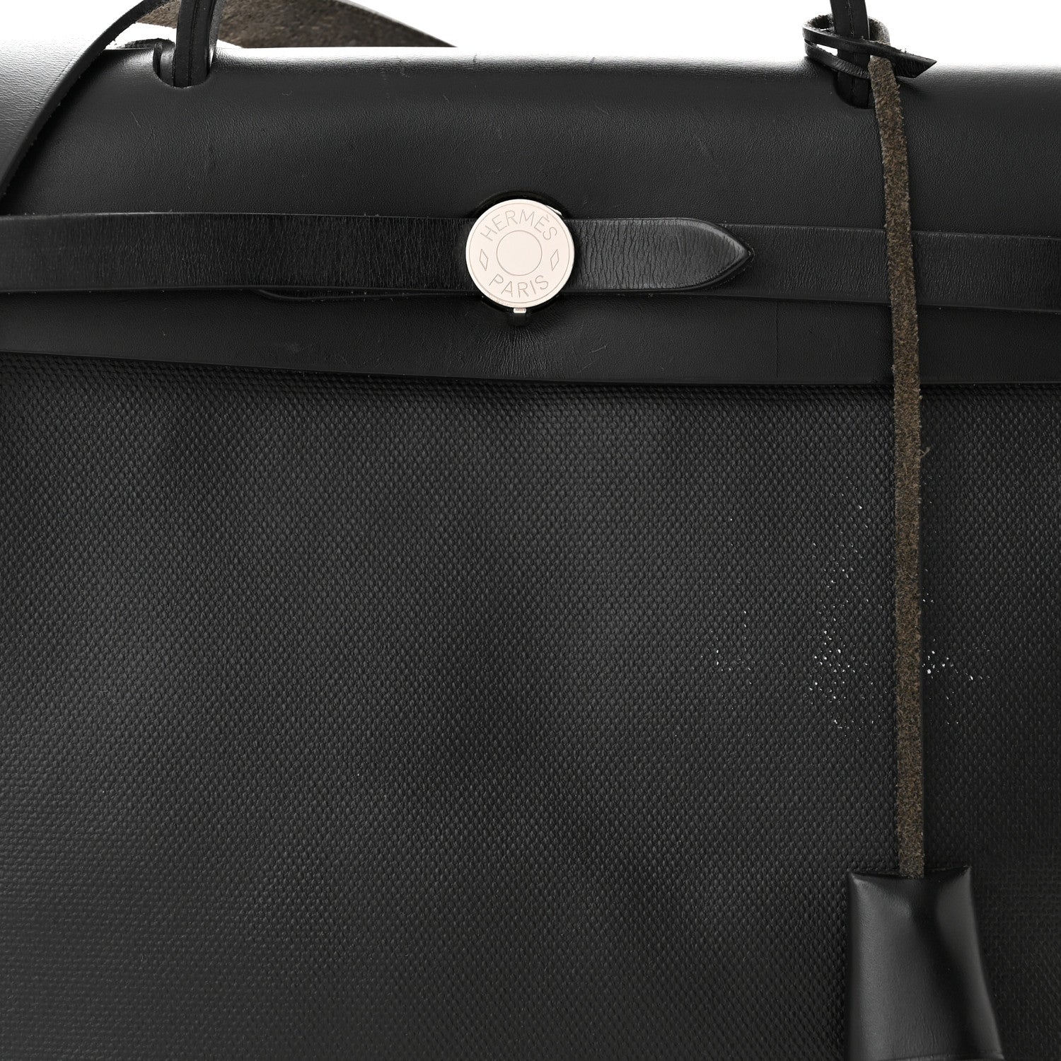 Hermes Toile H Berline Vache Hunter Herbag Zip PM 31 Black Ecru 9 of 15