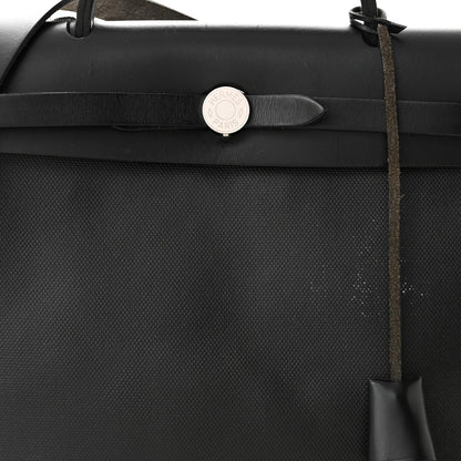 Hermes Toile H Berline Vache Hunter Herbag Zip PM 31 Black Ecru 9 of 15