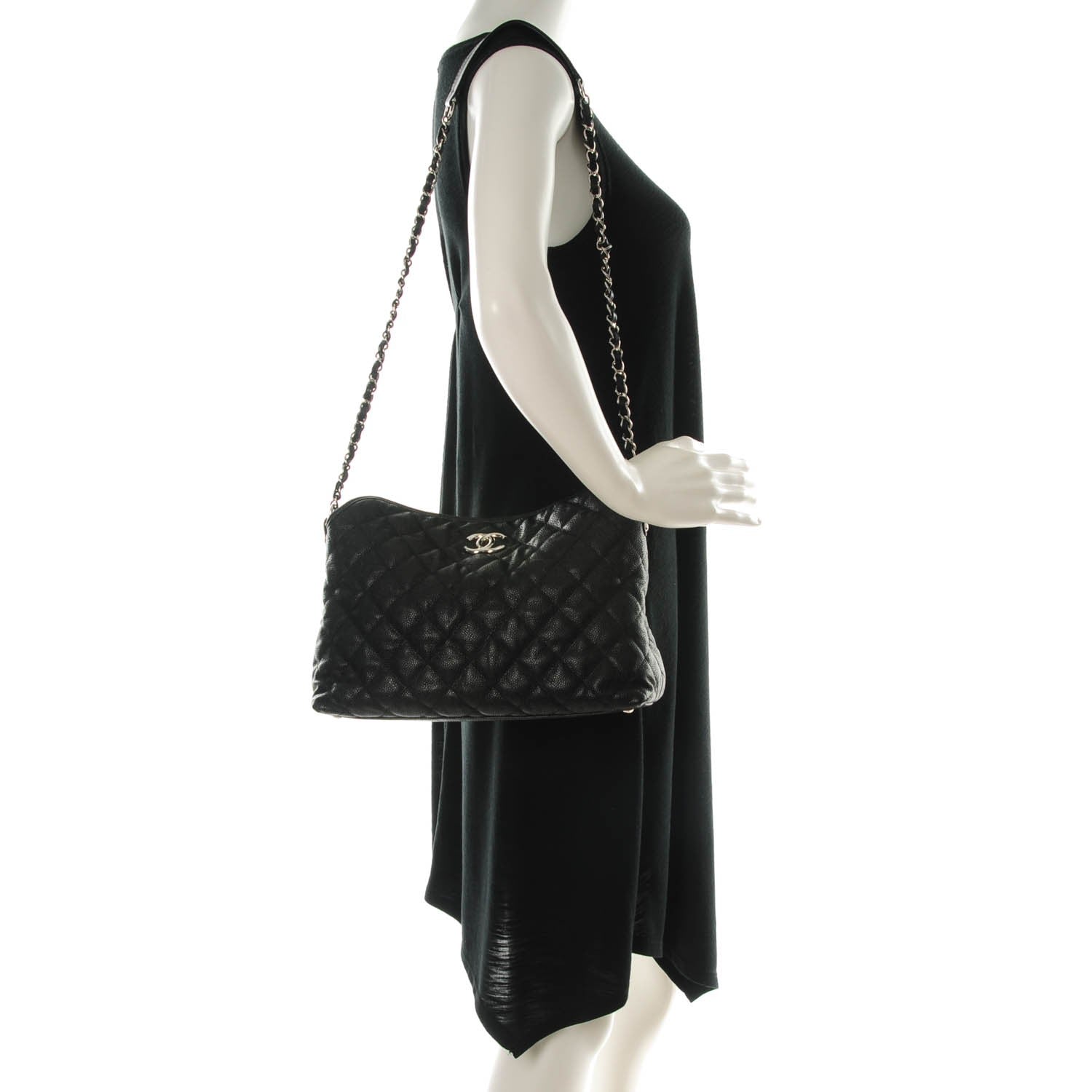 Chanel Caviar Quilted French Riviera Hobo Black 2 of 7