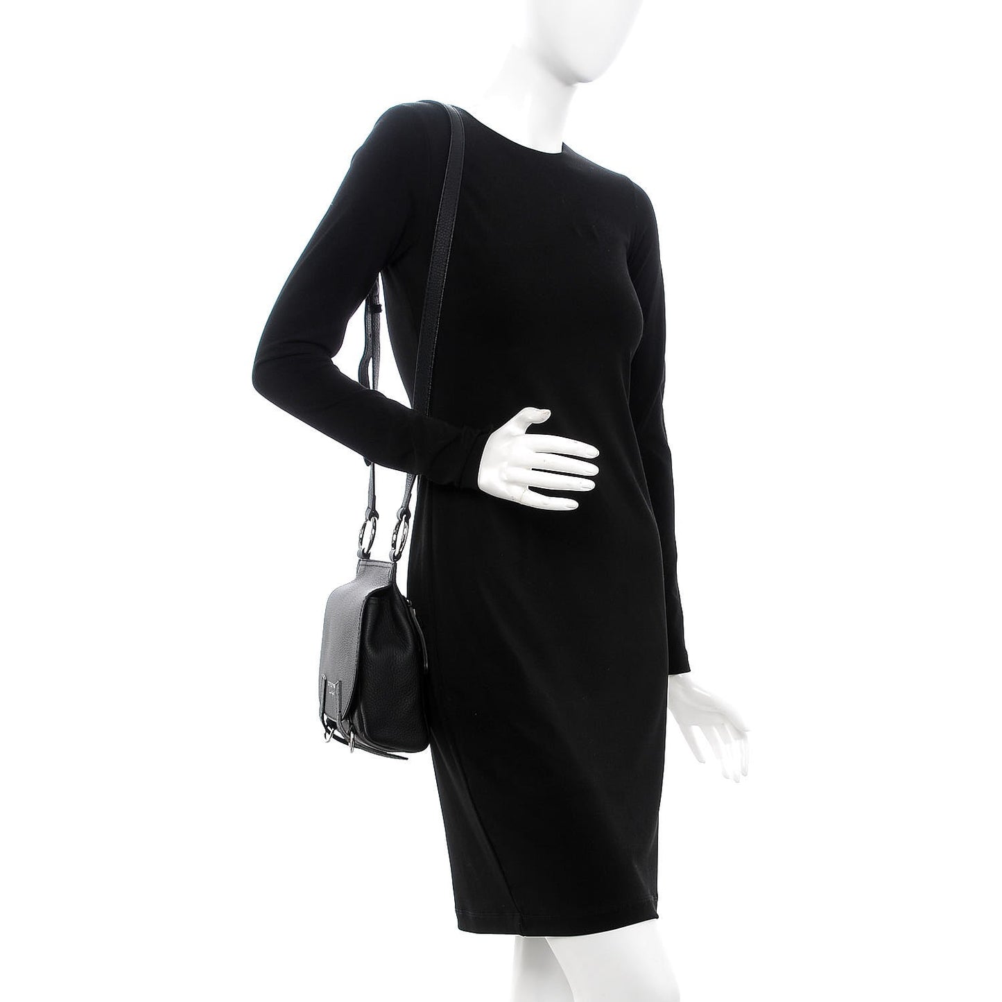 Soft Grain Calfskin Baby Bridle Saddle Bag Black