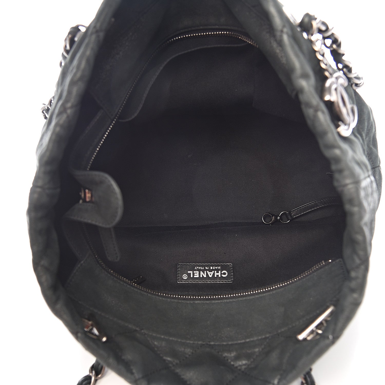 Chanel Iridescent Calfskin Quilted Large VIP Tote Black 4 of 12