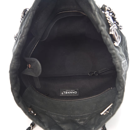 Chanel Iridescent Calfskin Quilted Large VIP Tote Black 4 of 12
