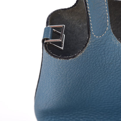 Hermes Taurillon Clemence Picotin Lock 18 PM Blue Jean 10 of 19