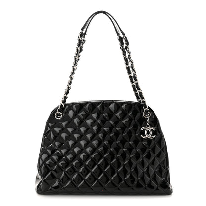 Chanel Patent Quilted Large Just Mademoiselle Bowling Bag Black 1 of 15