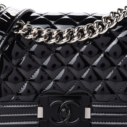 Chanel Patent Calfskin Quilted Small Boy Flap Black 13 of 13