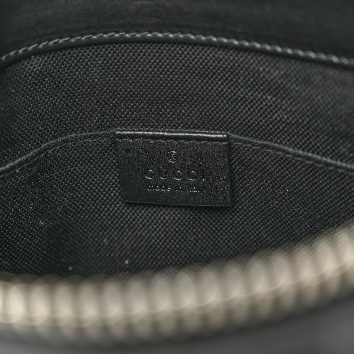 GG Supreme Monogram Web Small Flat Messenger Bag Black Grey