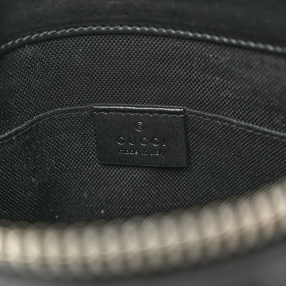 Gucci GG Supreme Monogram Web Small Flat Messenger Bag Black Grey 6 of 12