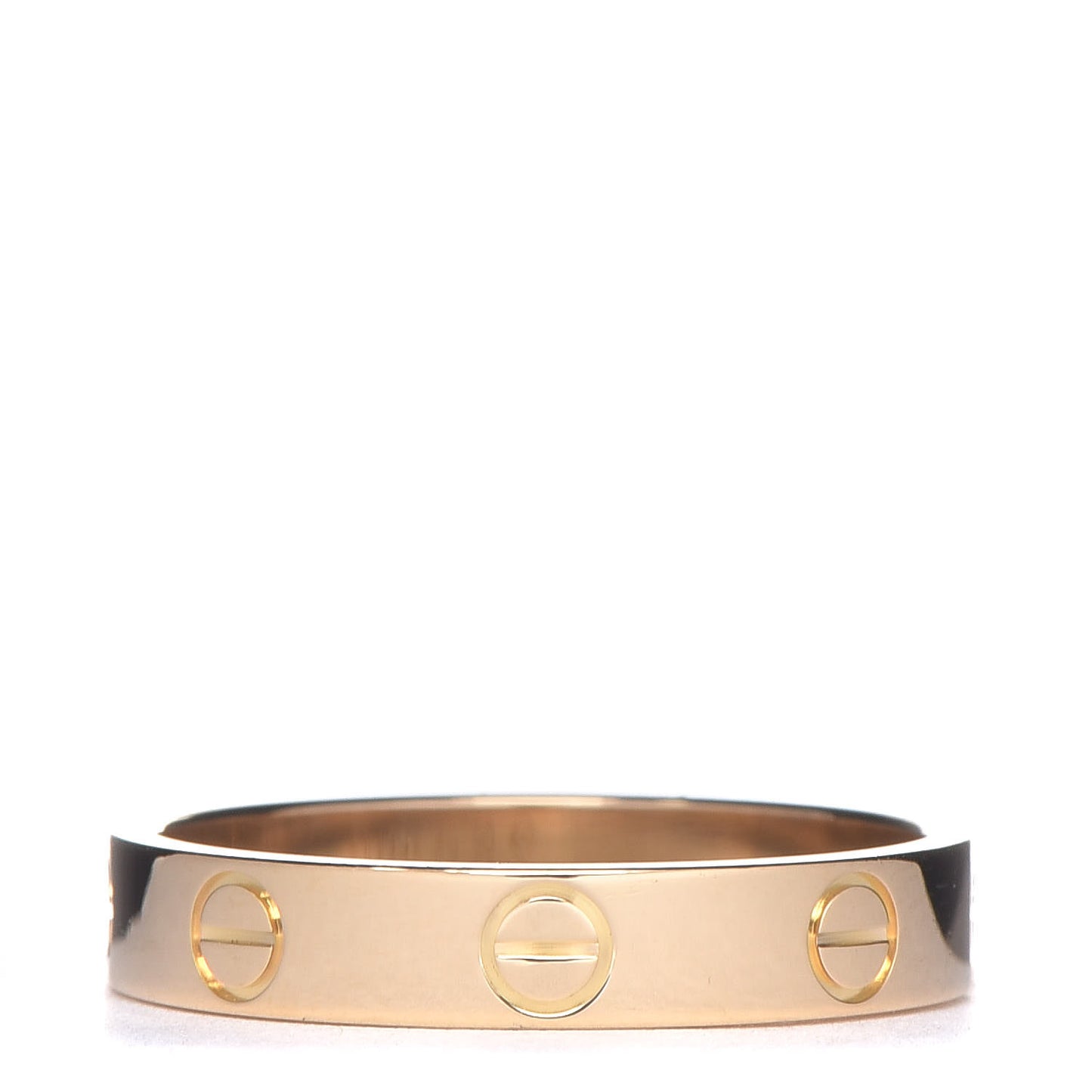 18K Yellow Gold 3.5mm LOVE Wedding Band Ring 54 6.75