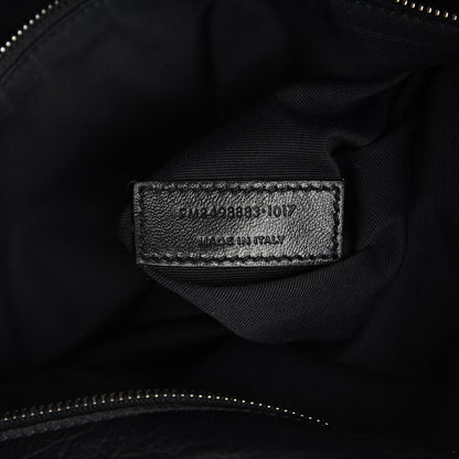 Saint Laurent Crinkled Calfskin Matelasse Monogram Large Niki Chain Satchel Black 6 of 10