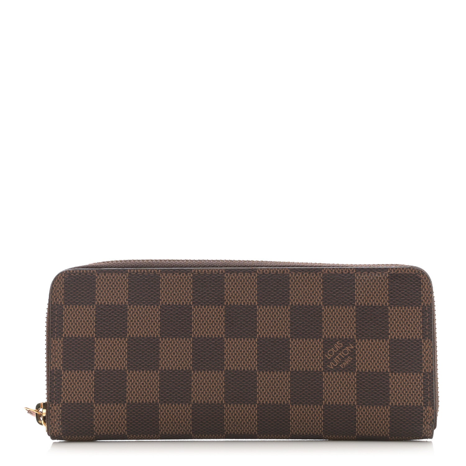 Louis Vuitton Damier Ebene Clemence Wallet Rose Ballerine 1 of 11