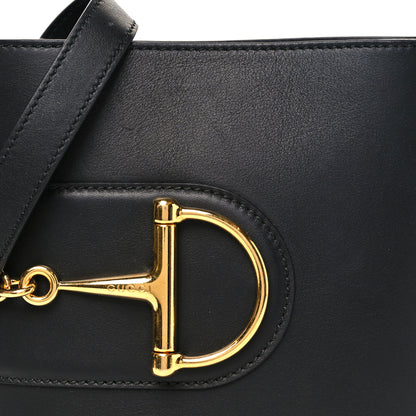 Gucci Arabella Calfskin Horsebit 73 Medium Bucket Bag Black 8 of 10