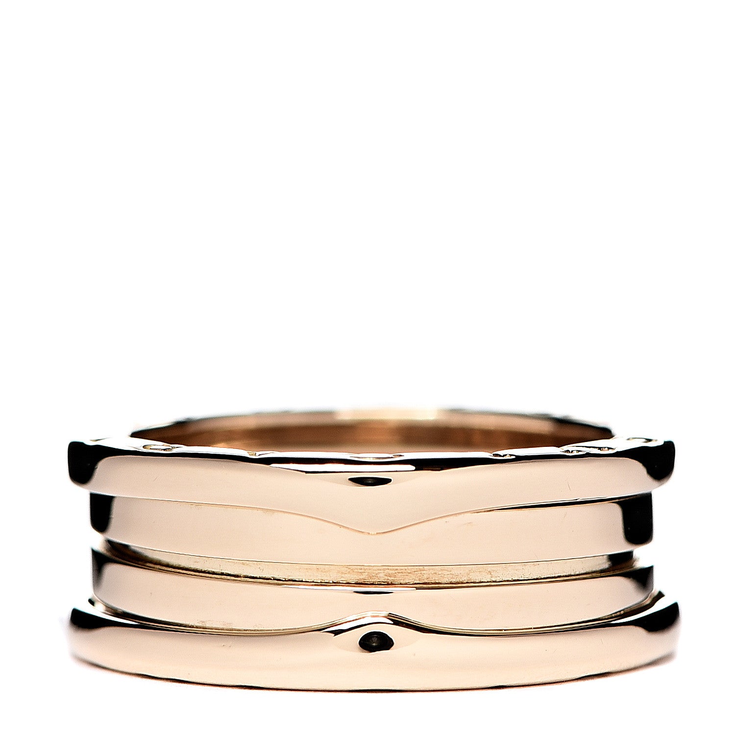 Bulgari 18K Yellow Gold B.Zero1 Three-Band Ring 56 7.5 1 of 6